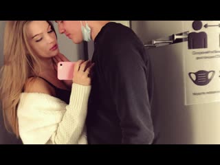 blowjob from a beautiful girl in the fitting room shopping center wetfoxes 1080p